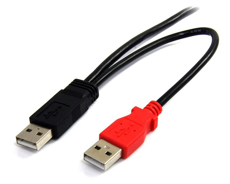 6FT USB Y CABLE FOR HARD DRIVE .