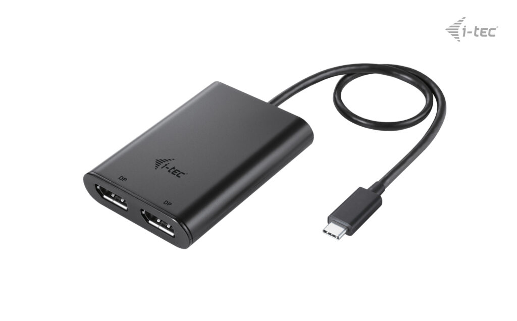 I-TEC USB-C Dual 4K/60Hz single 8K/30Hz DP Video Adapter 2x DP Port