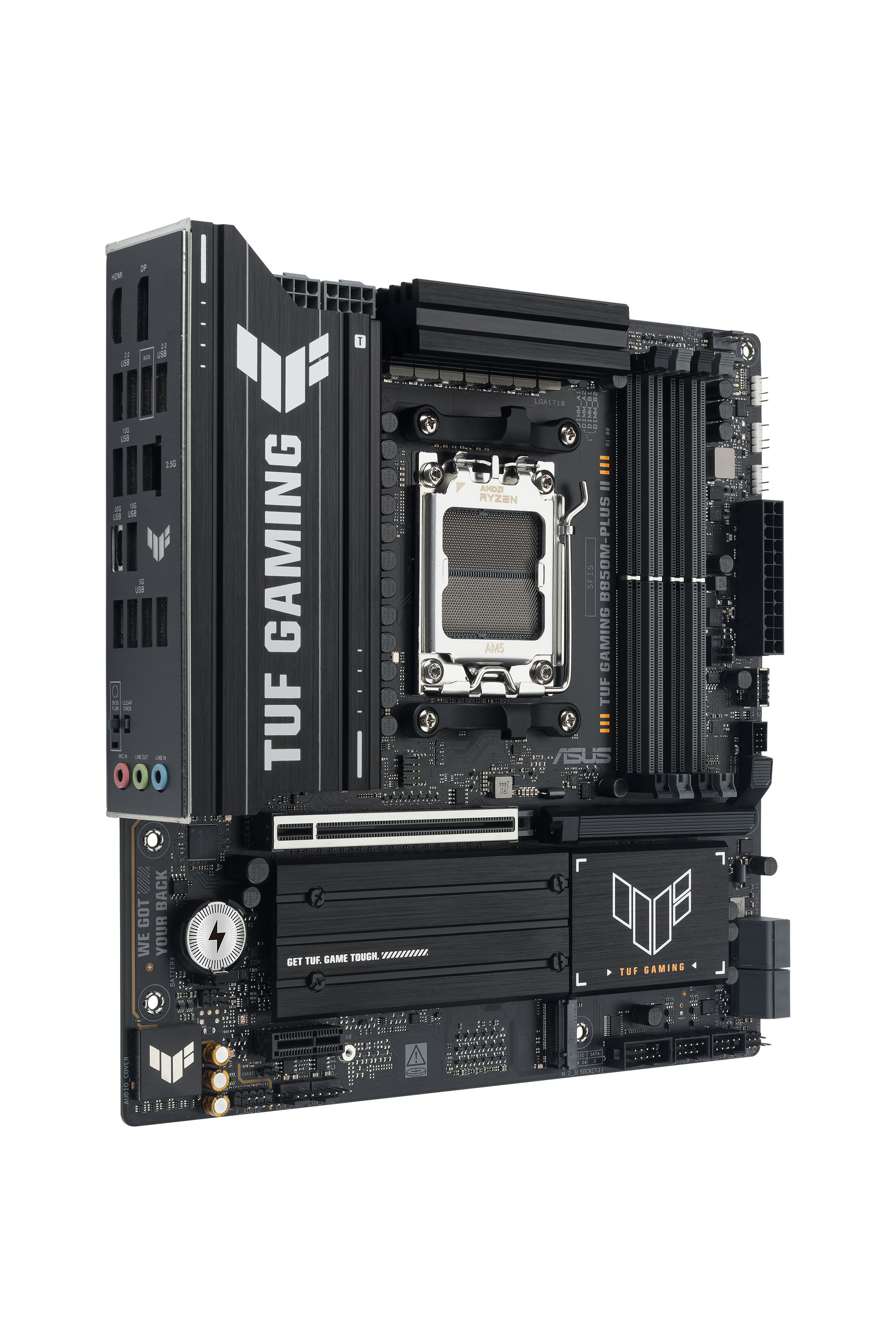ASUS AMD TUF GAMING B850M-PLUS II Micro-ATX motherboard DDR5 PCIe 5.0 3xM.2 1xHDMI 1xDisplayPort