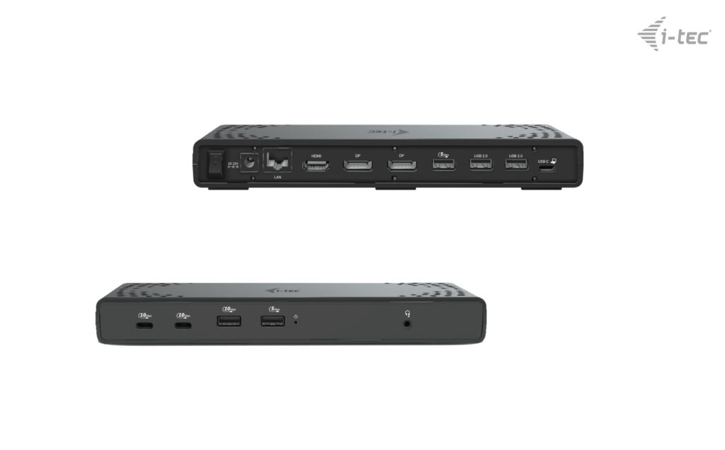 I-TEC USB-C Triple Display DS Gen2 2xDP 1xHDMI 1xGLAN 1xUSB 3.2 Gen2 2xUSB 3.2 Gen1 2xUSB-C Gen2 2xUSB 2.0 1xAudio/Mic PD100W