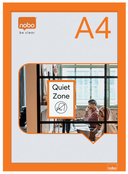nobo Magnetrahmen selbstklebend orange A4, 2 St.