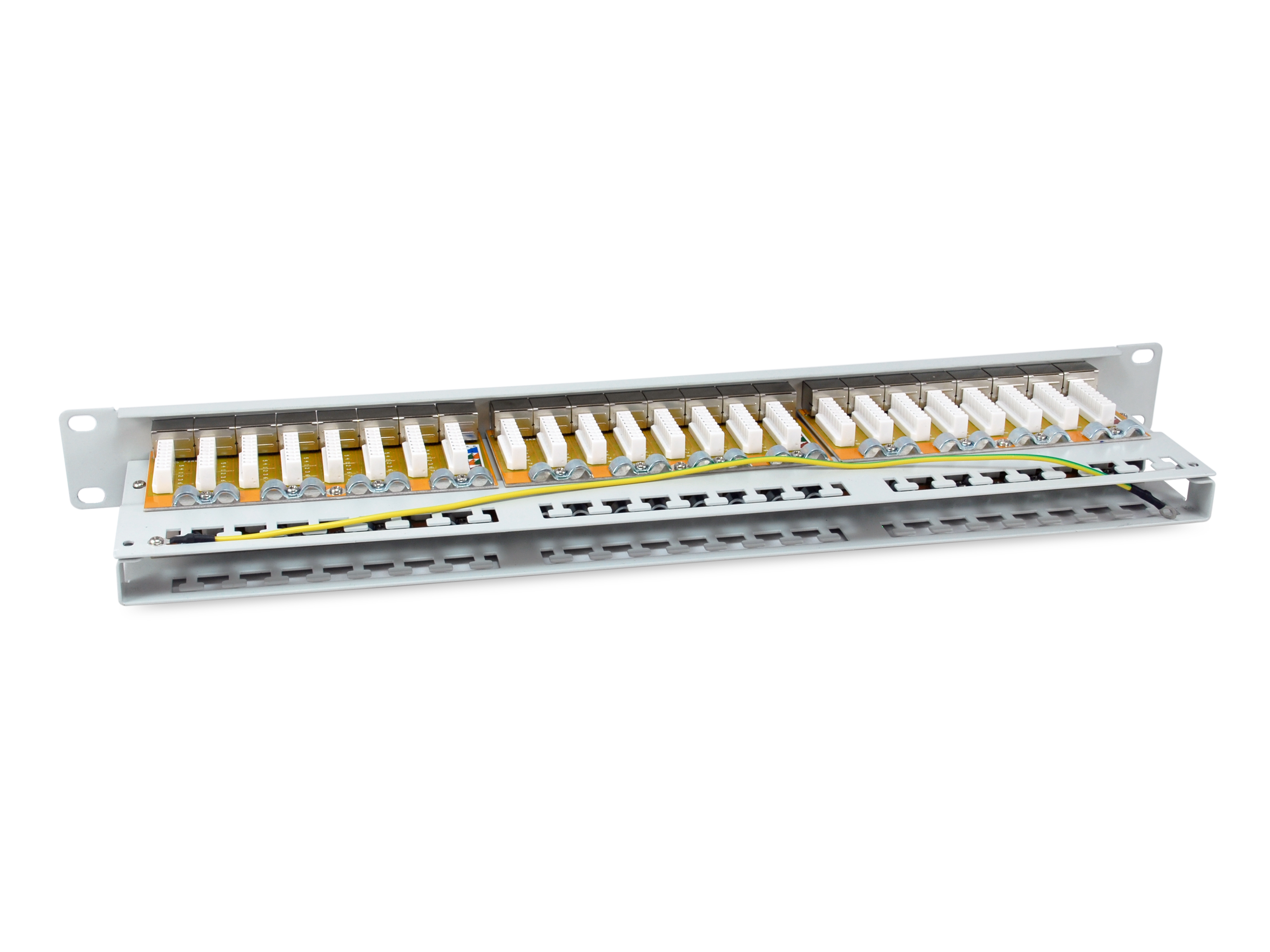 Equip 19 Patchpanel 48xRJ45 Cat6a FTP 1U 500MHz RAL7035