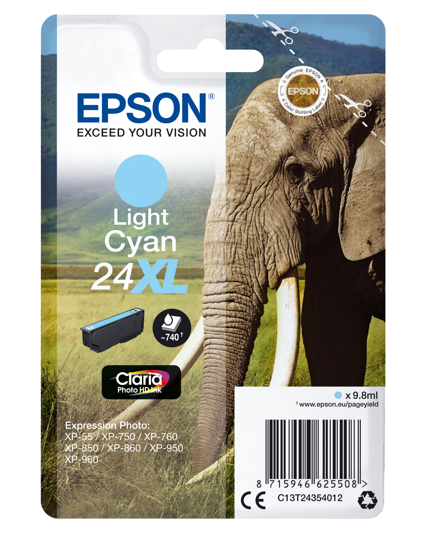 EPSON 24XL / T2435XL (Elefant) light cyan Druckerpatrone