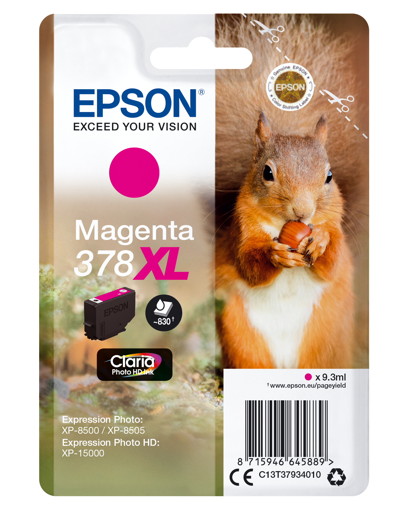 EPSON 378XL/T37934 (Eichhörnchen) magenta Druckerpatrone