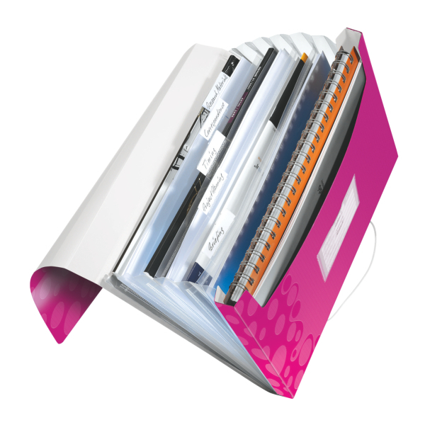 LEITZ Fächermappe WOW 4589 6 Fächer pink, 1 St.