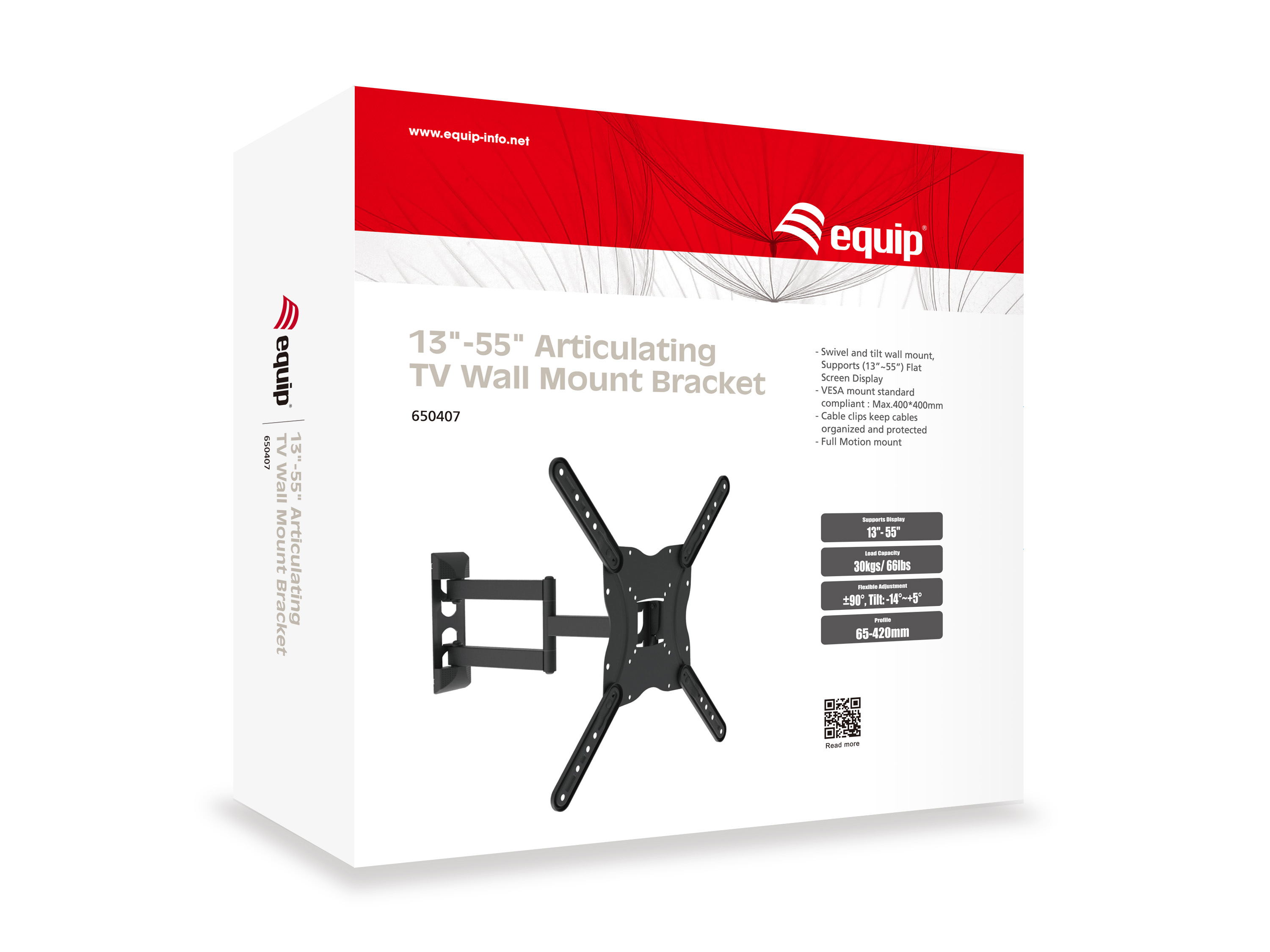 Equip Wandhalterung 23-55/1TFT gelenkig 4Gelenke 30Kg sw retail