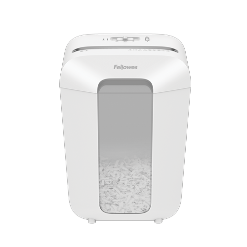 AKTION: Fellowes Powershred LX70 Aktenvernichter mit Partikelschnitt P-4, 4 x 40 mm, bis 11 Blatt, weiß mit 20 Euro CashBack