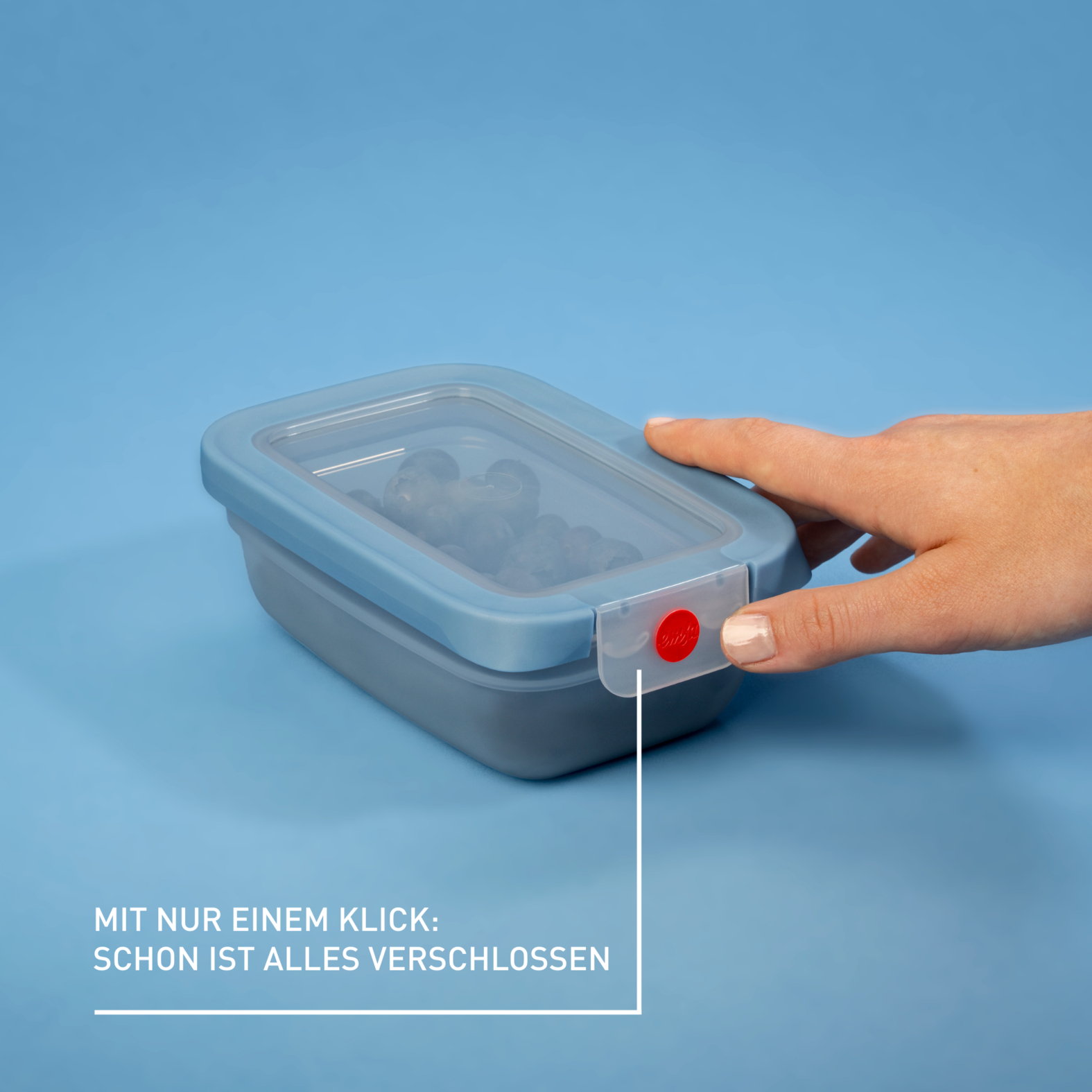 emsa Frischhaltedosen-Set ONECLICK blau 0,5 l, 3 St.