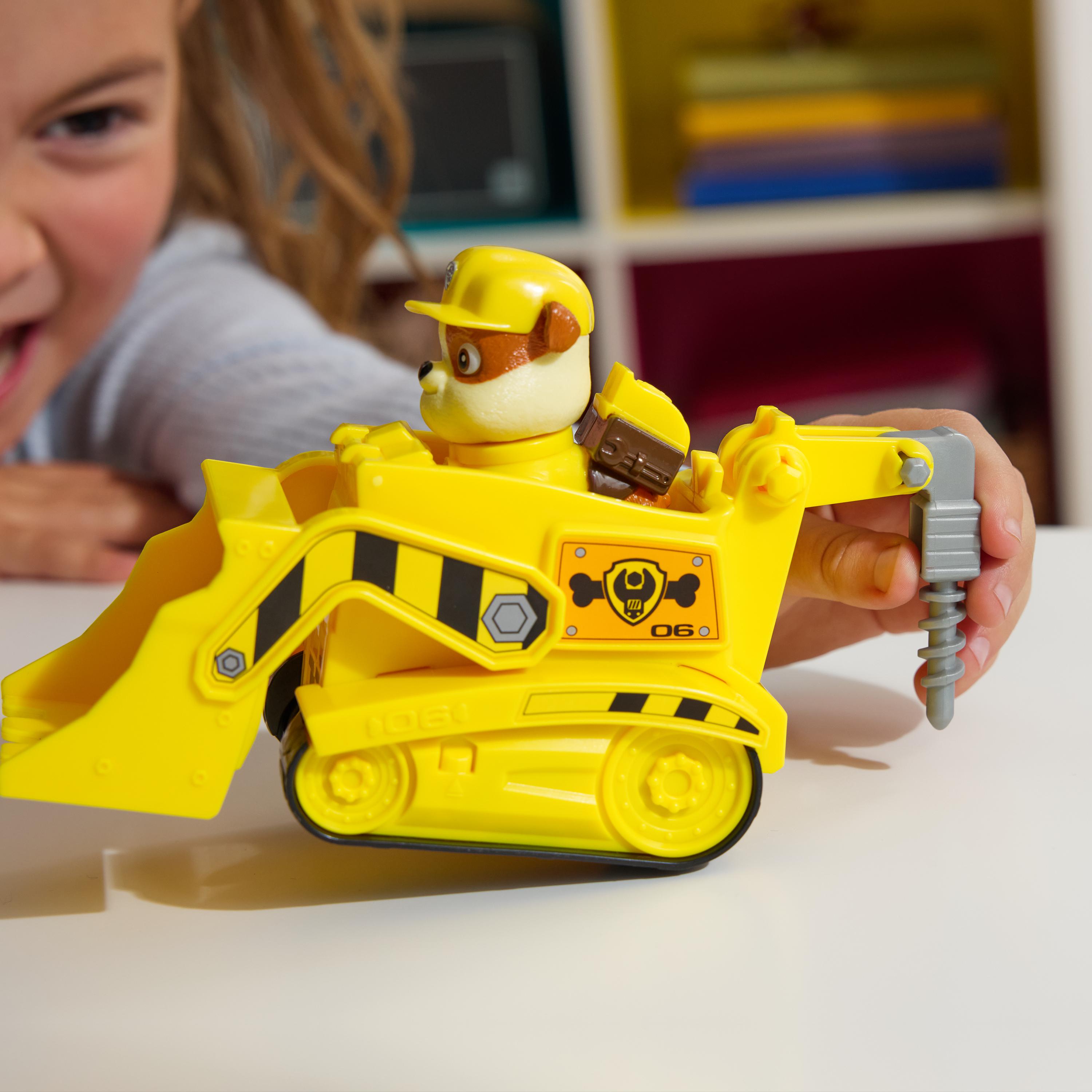 Paw Patrol - Baufahrzeug mit Rubble Spielfigur, Spielfahrzeug