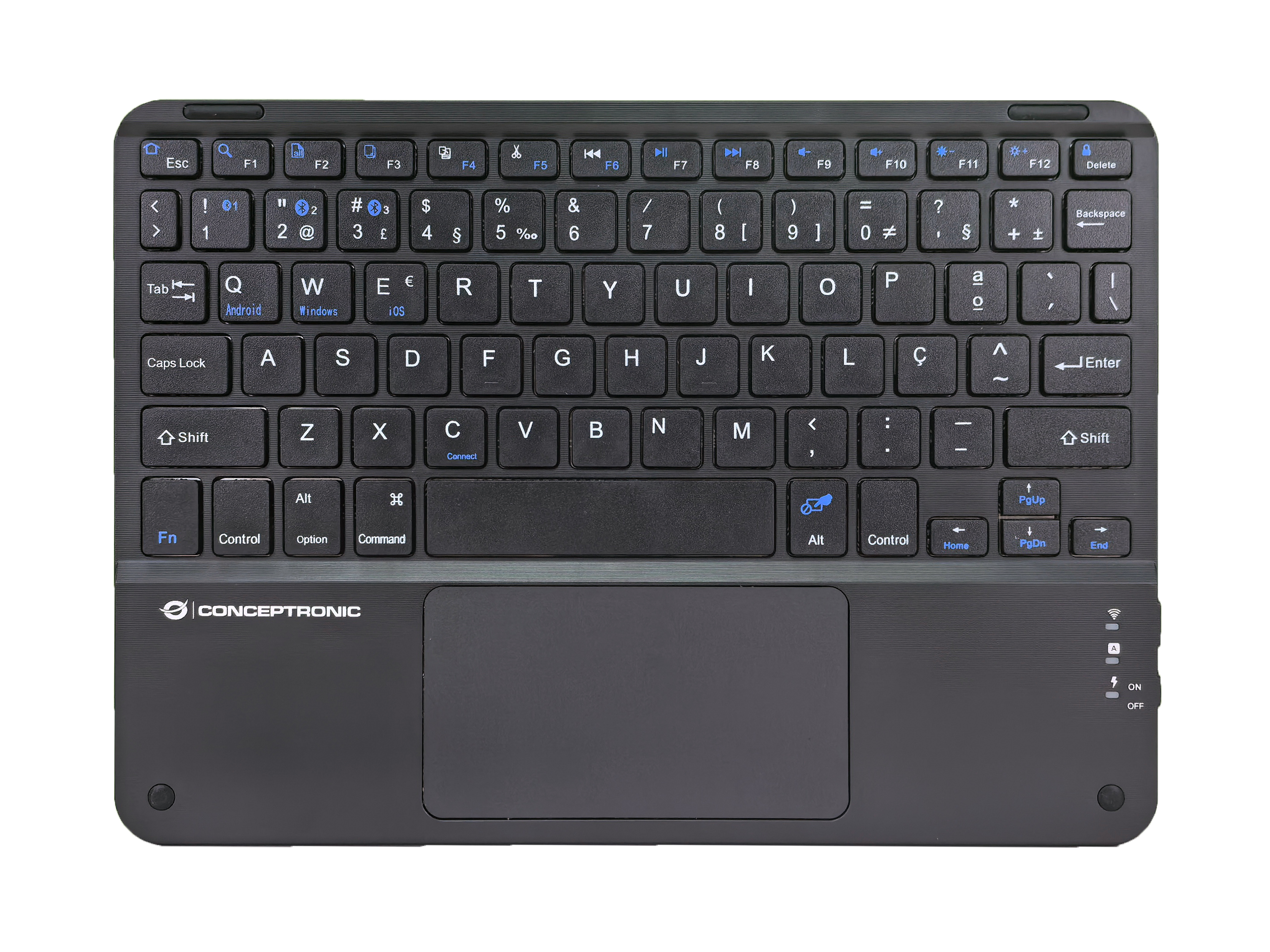 CONCEPTRONIC 10 Wireless Tastatur BT5.4 Layout PT schwarz