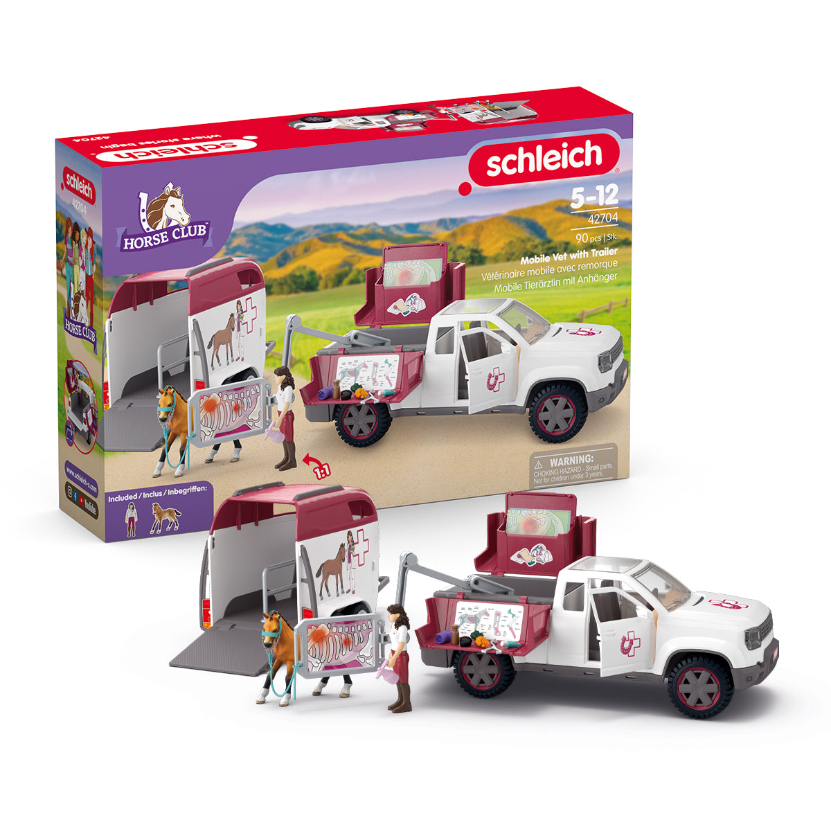 Horse Club Mobile Tierärztin mit Anhänger, Spielfahrzeug