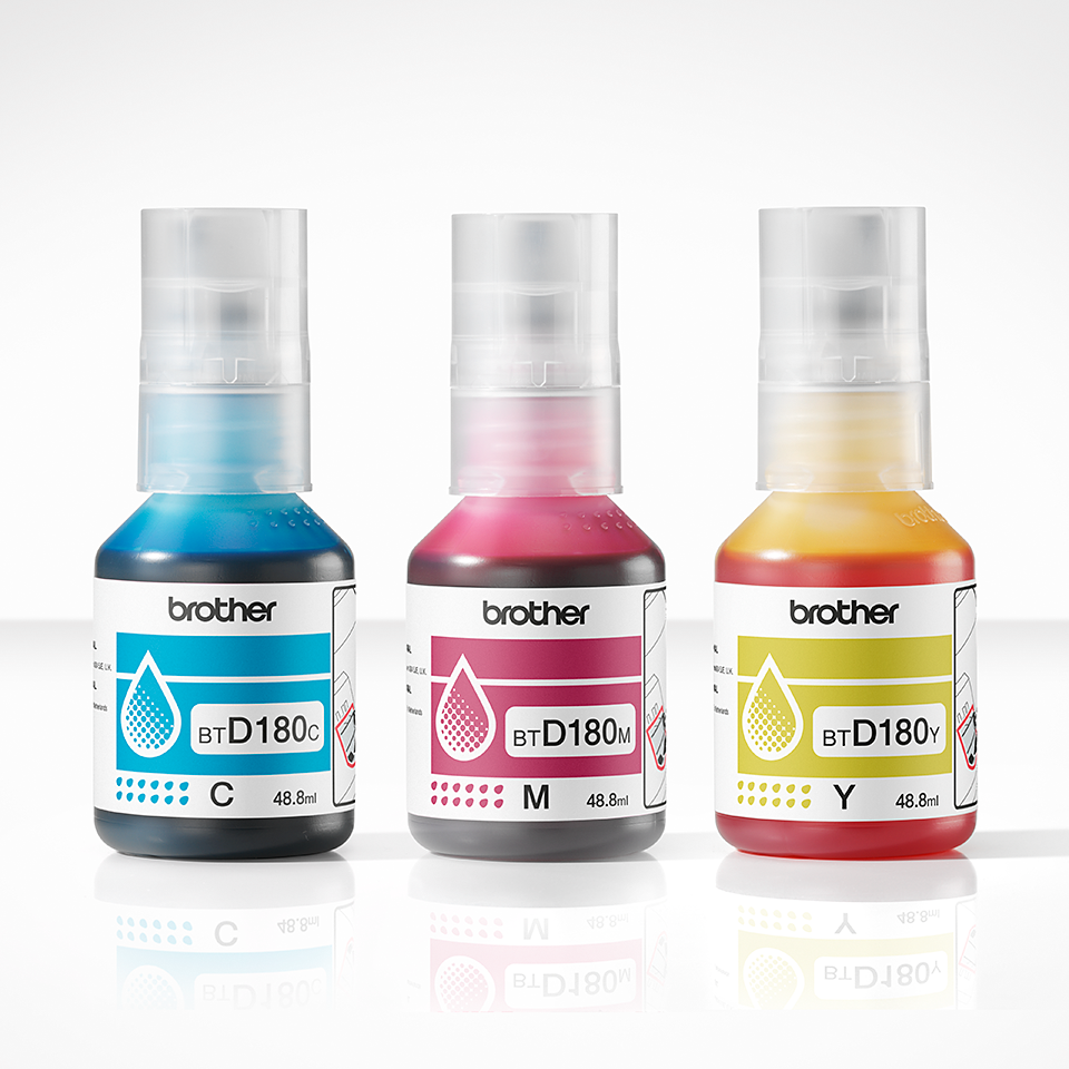BROTHER CMY value pack ink 3 bottles yield up to 5.000 pages each