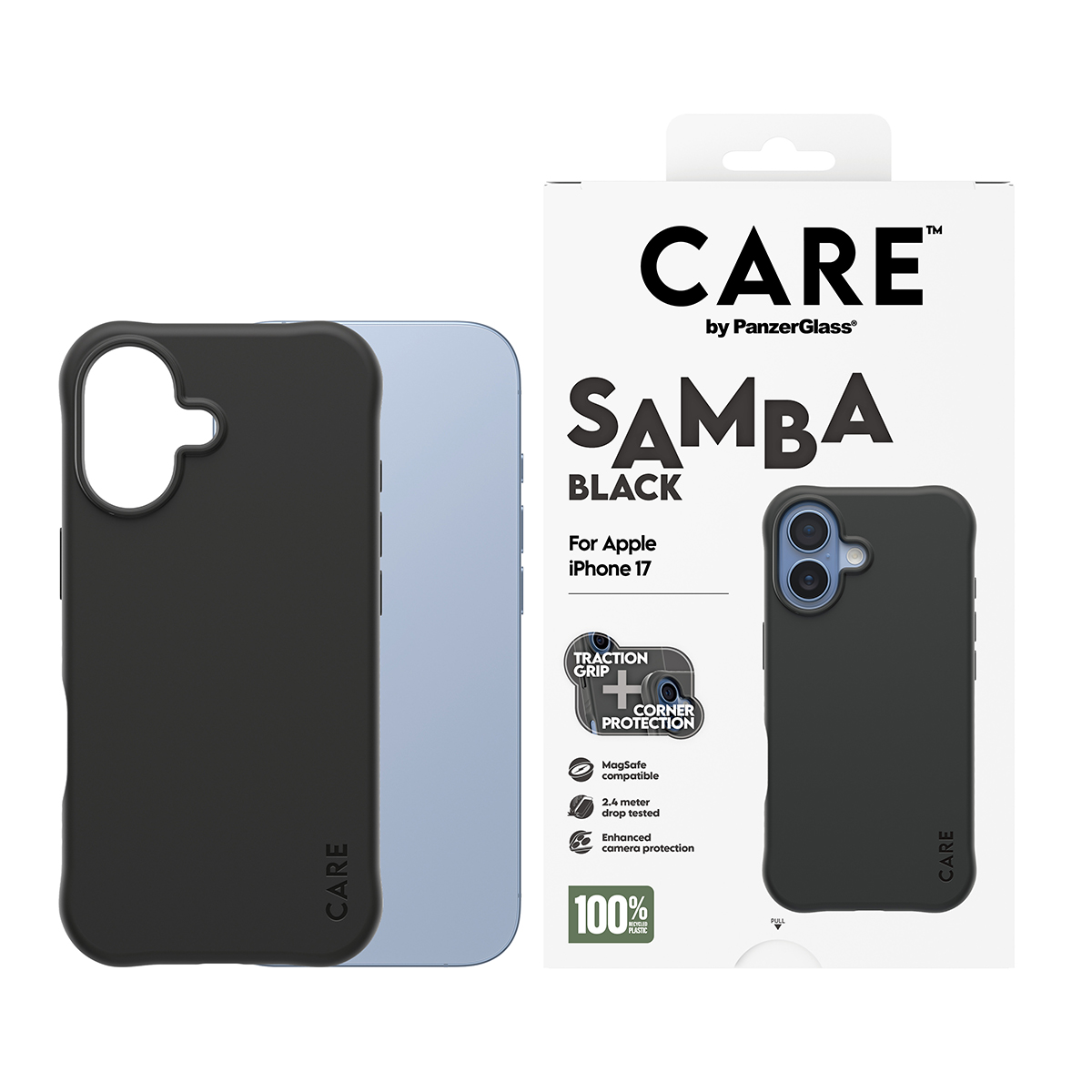 CARE BY FASHIONABLE CASE SAMB BLACK W. MAGSAFE IPHONE 17