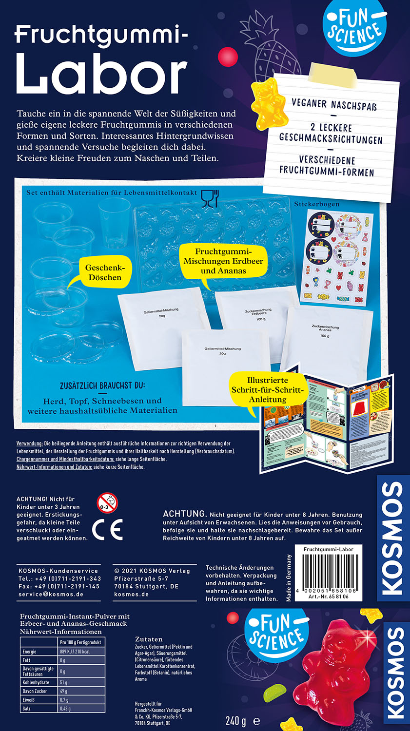 Fun Science Fruchtgummi-Labor, Experimentierkasten