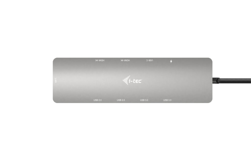 I-TEC USB-C Metal Nano Dock 2x HDMI 1x GLAN 2x USB 3.2 2x USB 2.0 1x USB-C 3.2 Gen.1 Data 1x USB-C 100W PD