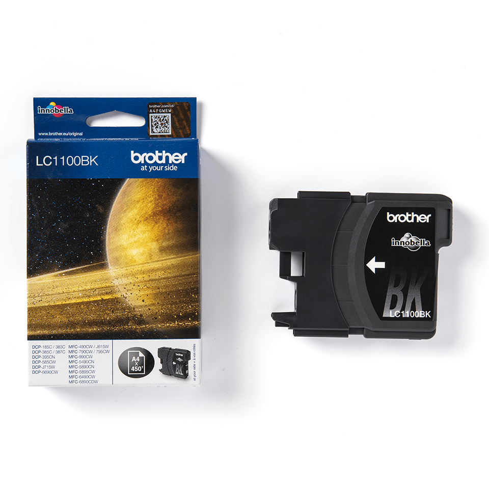 LC-1100BK INK CARTRIDGE BLACK F/ MFC-6490CW 450 PGS