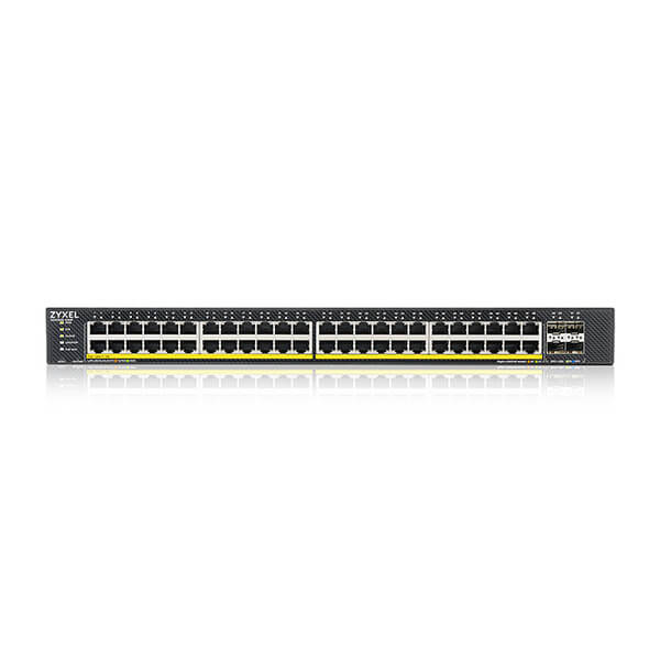 ZYXEL XGS1935-52HP 52 Port Smart Managed PoE Switch 48x Gigabit PoE and 4x10G SFP+ hybrid mode standalone or NebulaFlex Cloud 375W