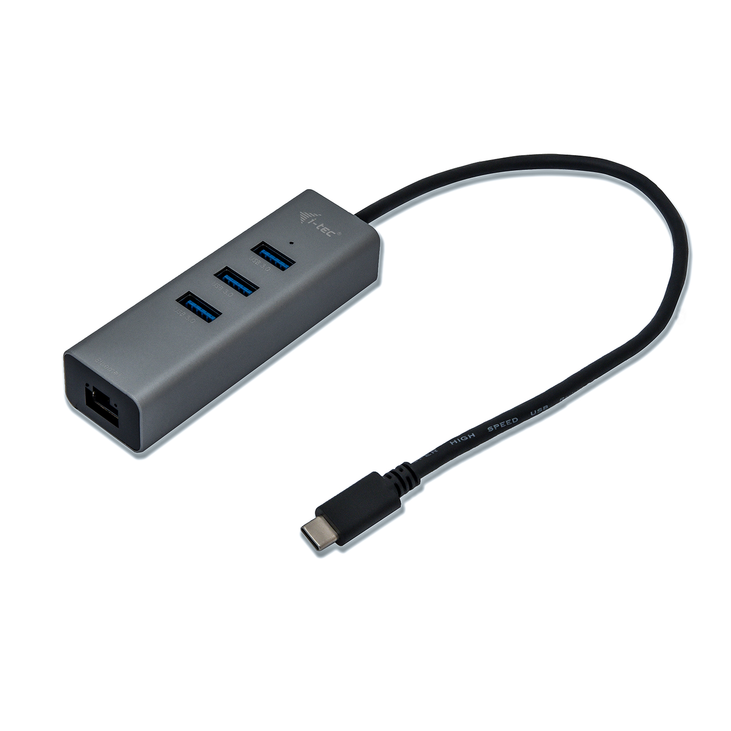 I-TEC USB-C 3-PORT HUB + GLAN 3X USB 3.0 SPACE GREY TB3 COMP.