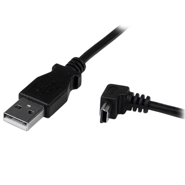 2M DOWN ANGLE MINI USB CABLE .