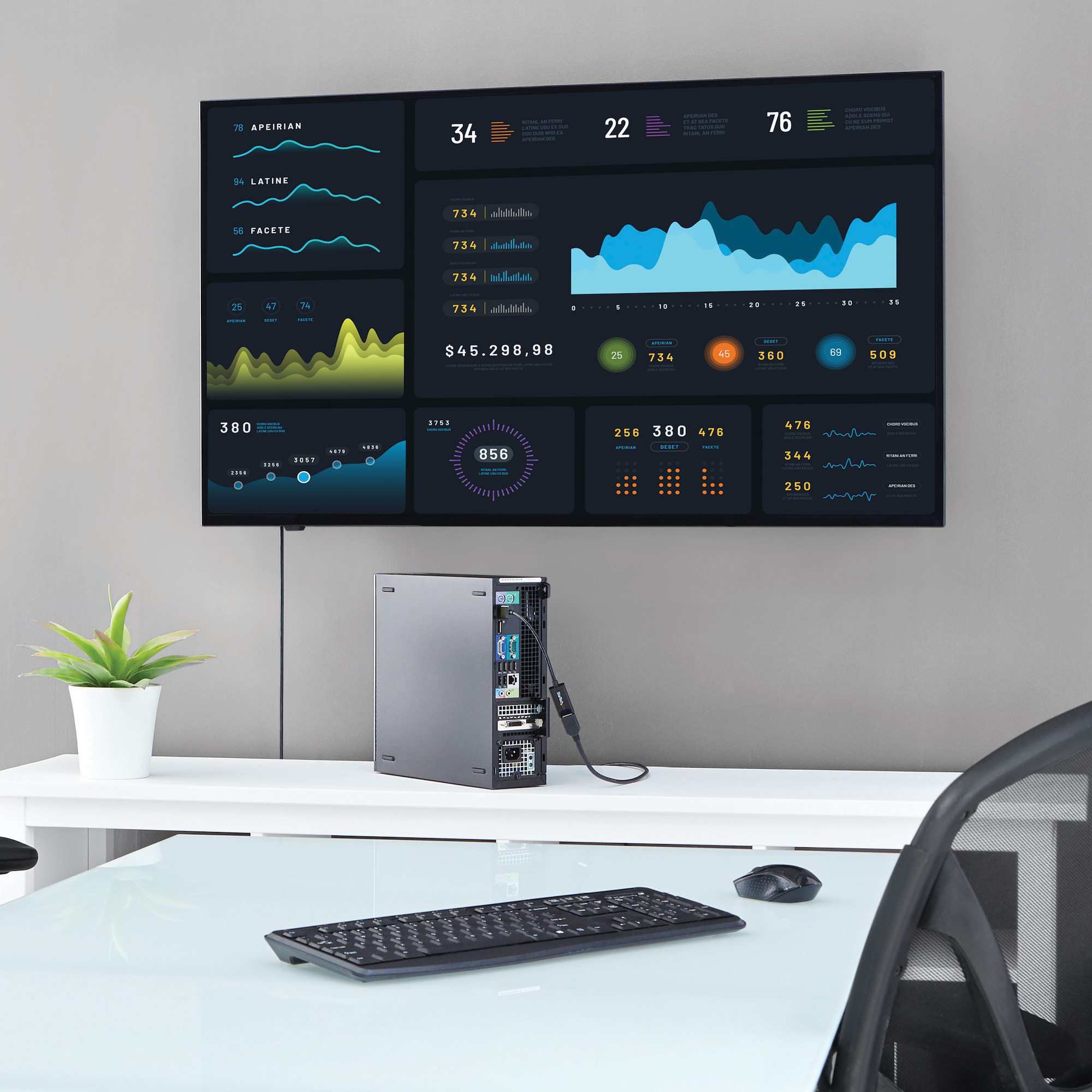 STARTECH.COM DisplayPort auf HDMI 4k - 30Hz Adapter - DP 1.2 zu HDMI Video und Audio aktiv Konverter