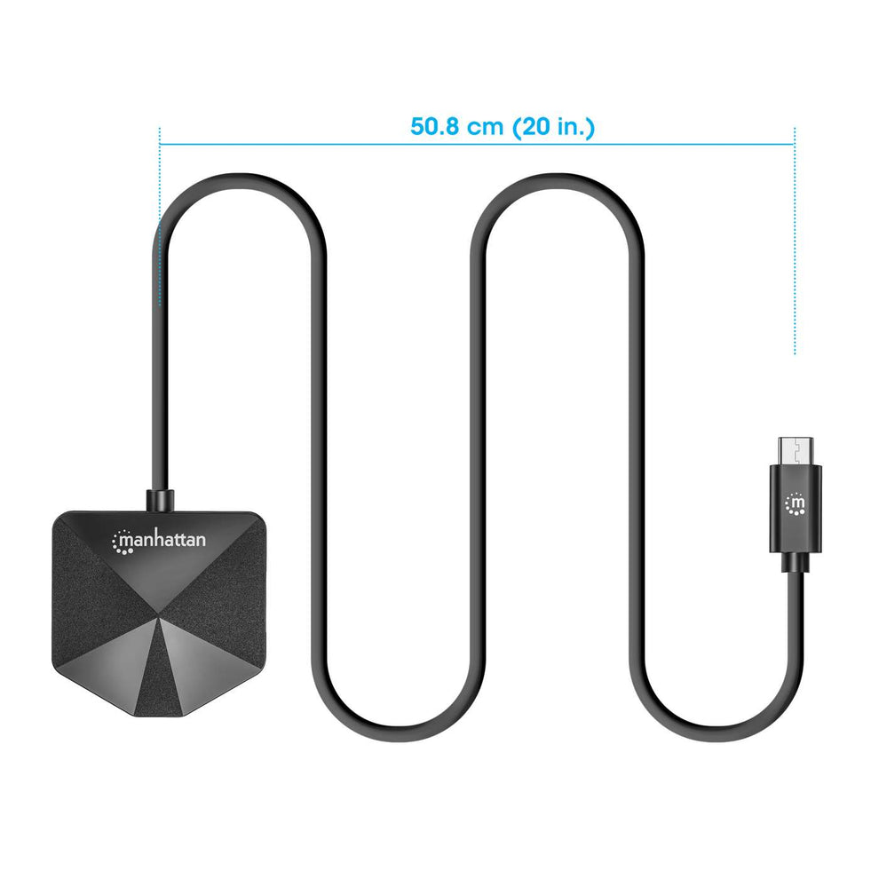 MANHATTAN 4-Port USB-C/-A Kombo-Hub USB-C-Stecker auf zwei USB-C-Ports und zwei USB-A-Ports 5 Gbit/s Aluminium schwarz