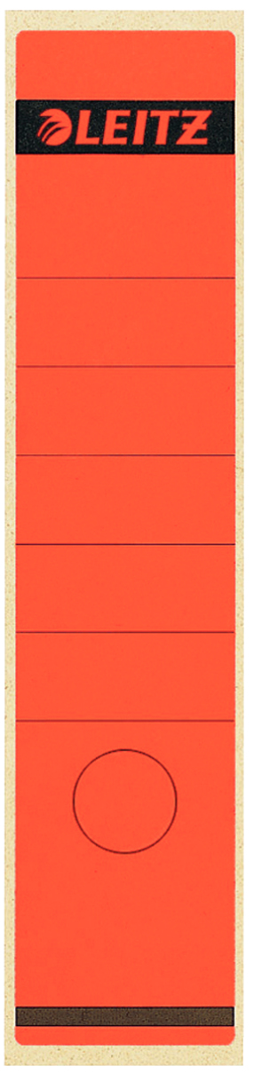 LEITZ Ordneretiketten 1640 rot für 8,0 cm Rückenbreite, 100 St.