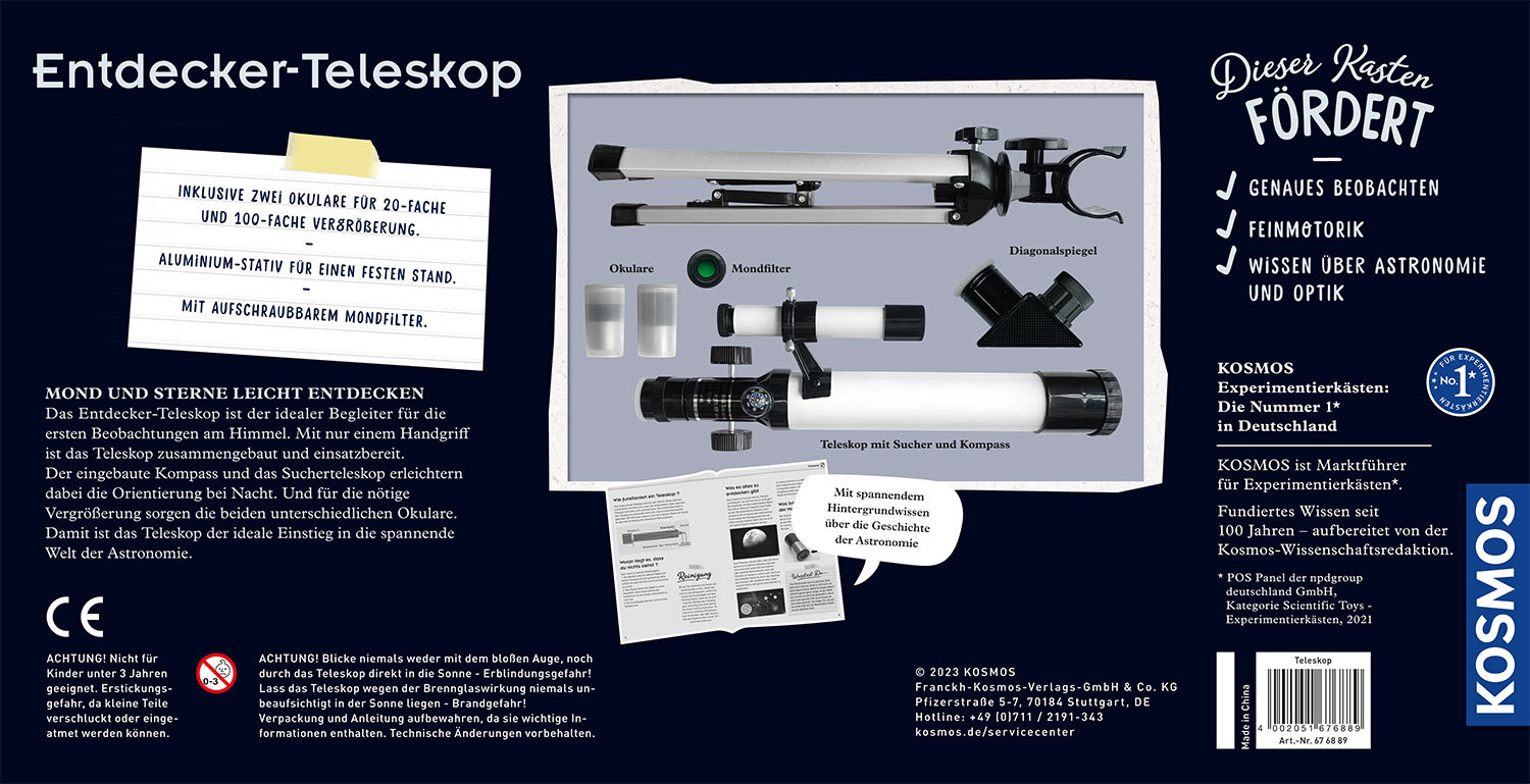Entdecker-Teleskop, Experimentierkasten