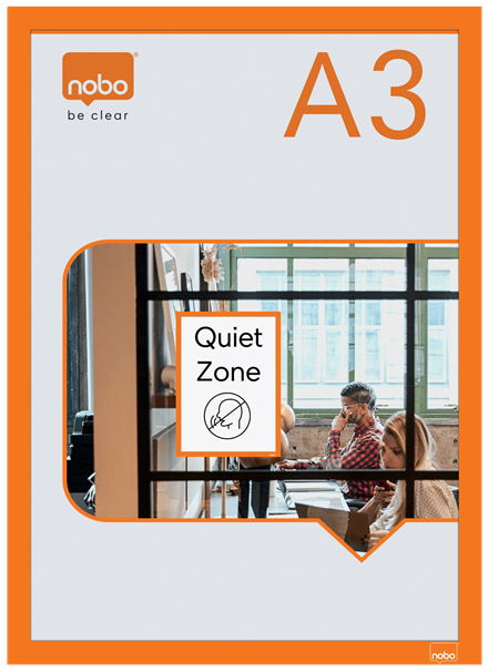 nobo Magnetrahmen selbstklebend orange A3, 2 St.