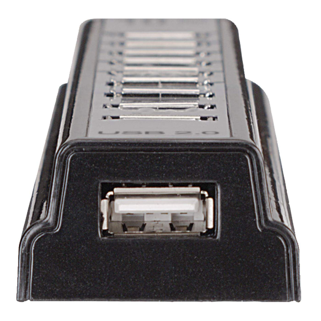 MANHATTAN USB-HUB 10-Port USB 2.0 Desktop Hub schwarz