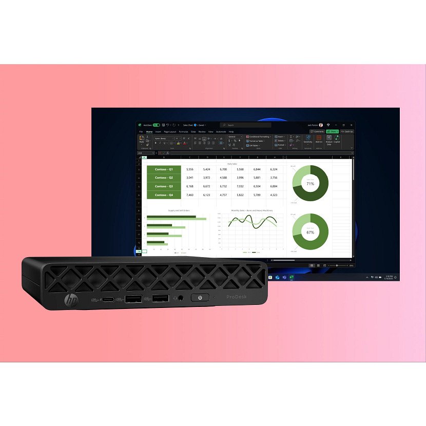 HP ProDesk 4 Mini G1i Intel Core Ultra 7 265T 24GB 512GB/SSD W11P 1J Gar (DE)