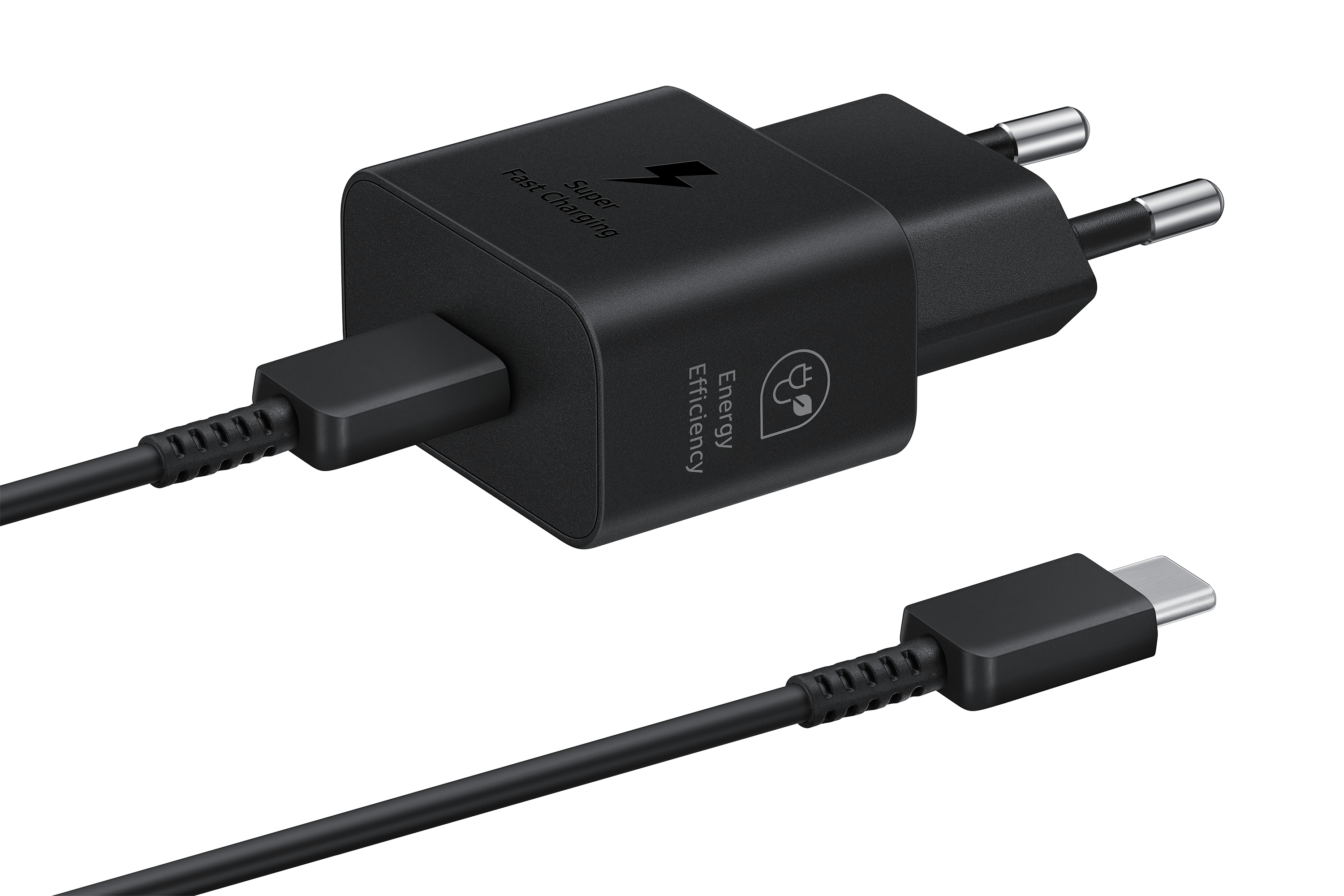Samsung Schnellladegerät - mit Datenkabel - USB-C 25W - schwarz
