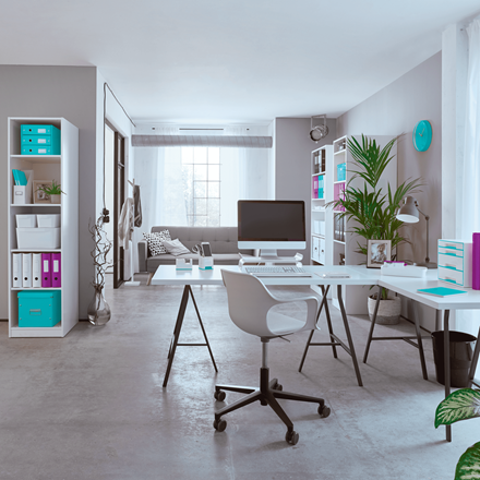 LEITZ Briefablage WOW Duo Colour perlweiß/eisblau DIN A4, 1 St.