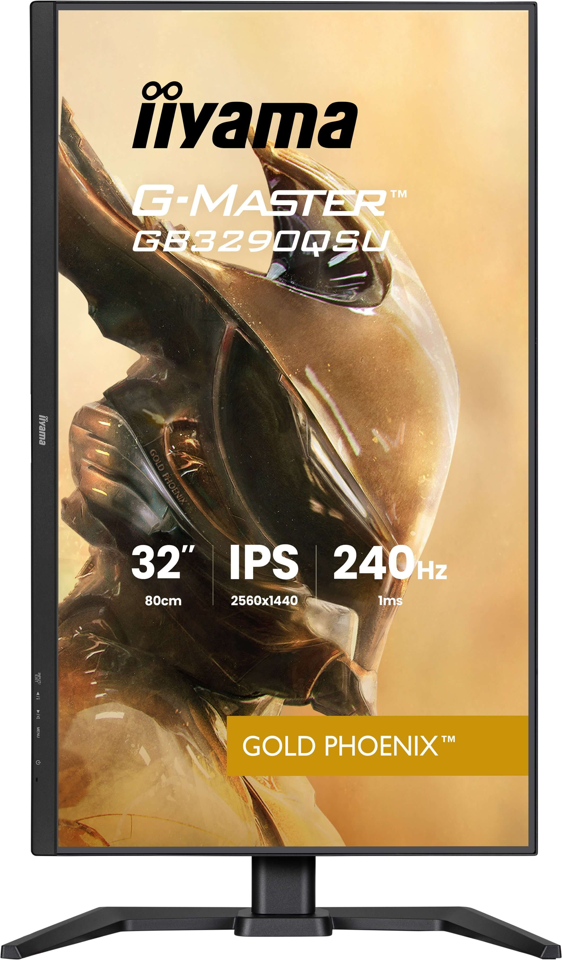 IIYAMA GB3290QSU-B1 G-Master Gold Phoenix 81,28cm 32Zoll Fast IPS QHD 240Hz 400cd/m2 1ms 2xHDMI DP Speakers 2xUSB 3.2 2xUSB Type C