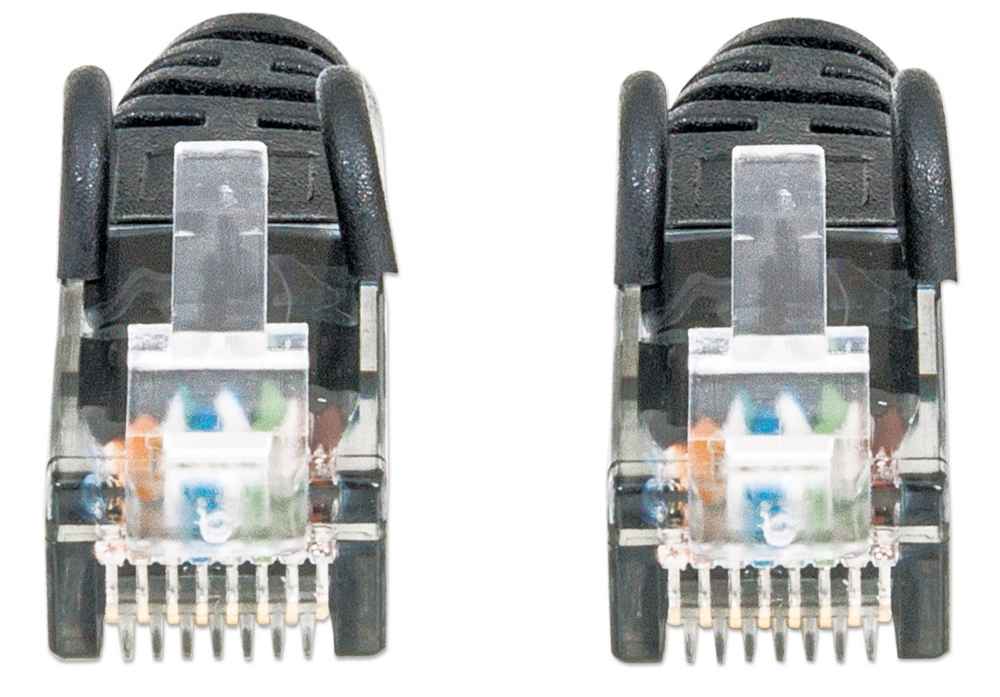 INTELLINET Netzwerkkabel Cat6 U/UTP CCA Cat6-kompatibel RJ45-Stecker/RJ45-Stecker 1,0 m schwarz