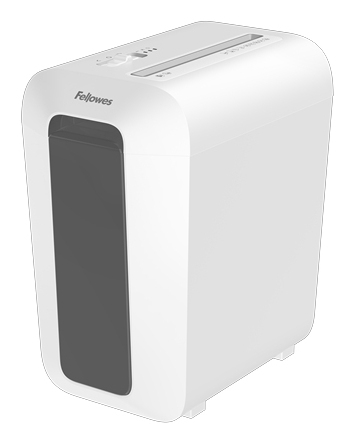 Fellowes Powershred LX65 Aktenvernichter mit Partikelschnitt P-4, 4 x 40 mm, bis 10 Blatt, weiß