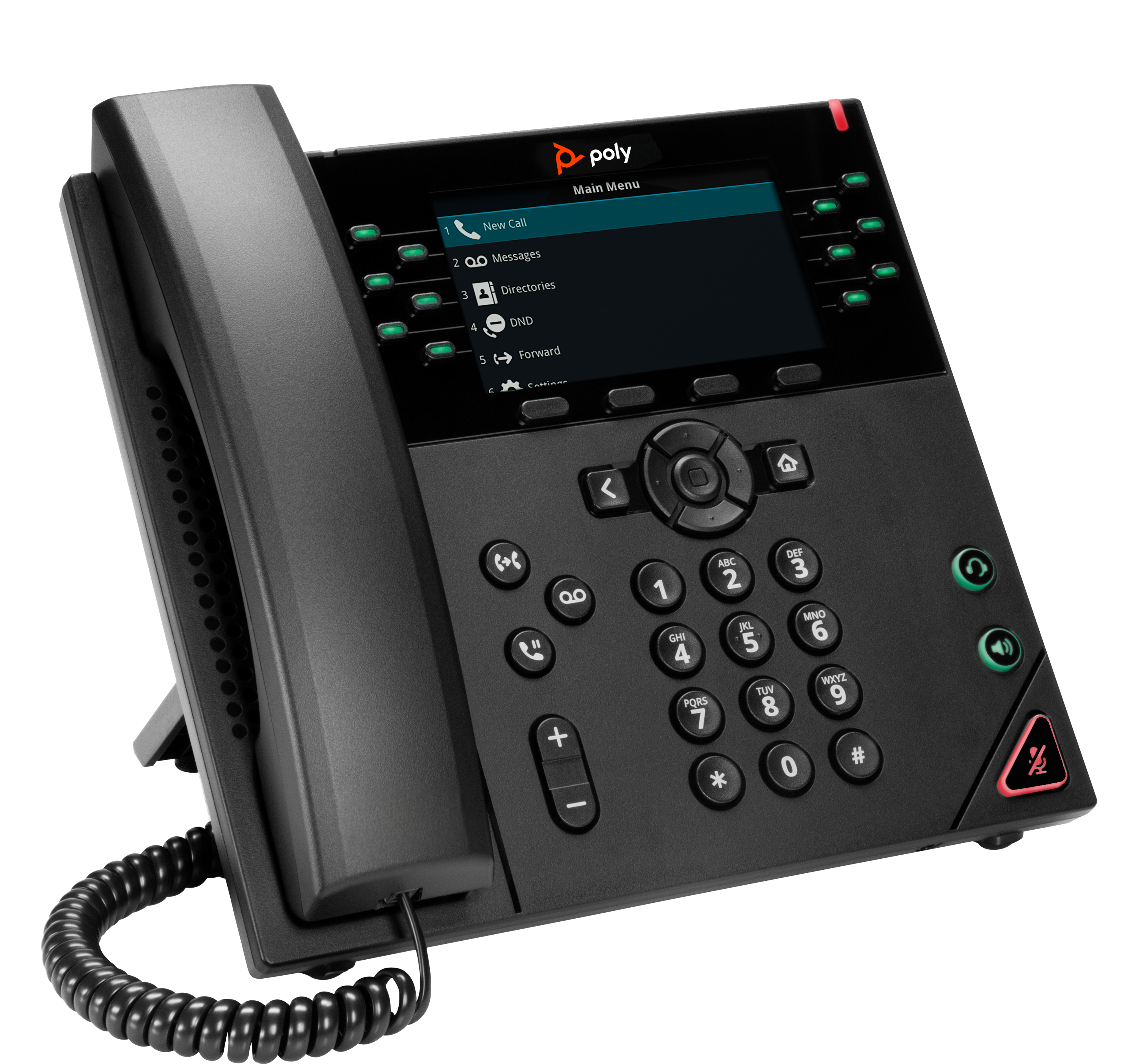 VVX 450 12-LINE BIZ-IP-PHONE DUAL 10/100/1000 ETHERNET-NO PS