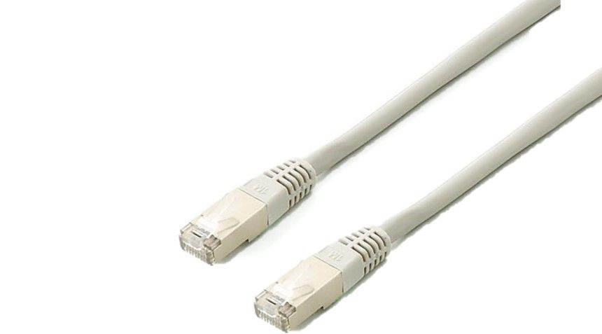 Equip Patchkabel Cat6A Plat.S/FTP 2xRJ45 10.00m grau LSZH Polybeutel