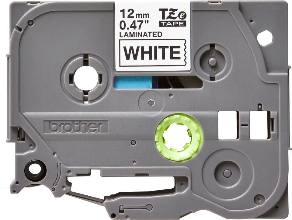 TZE-231 LAMINATED TAPE 12MM 8M BLACK ON WHITE