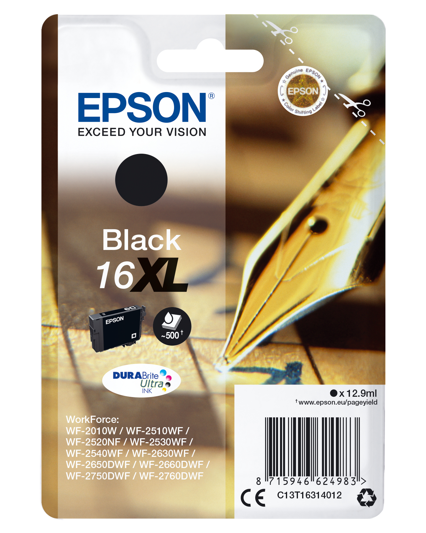 EPSON 16XL / T1631XL (Füller) schwarz Druckerpatrone