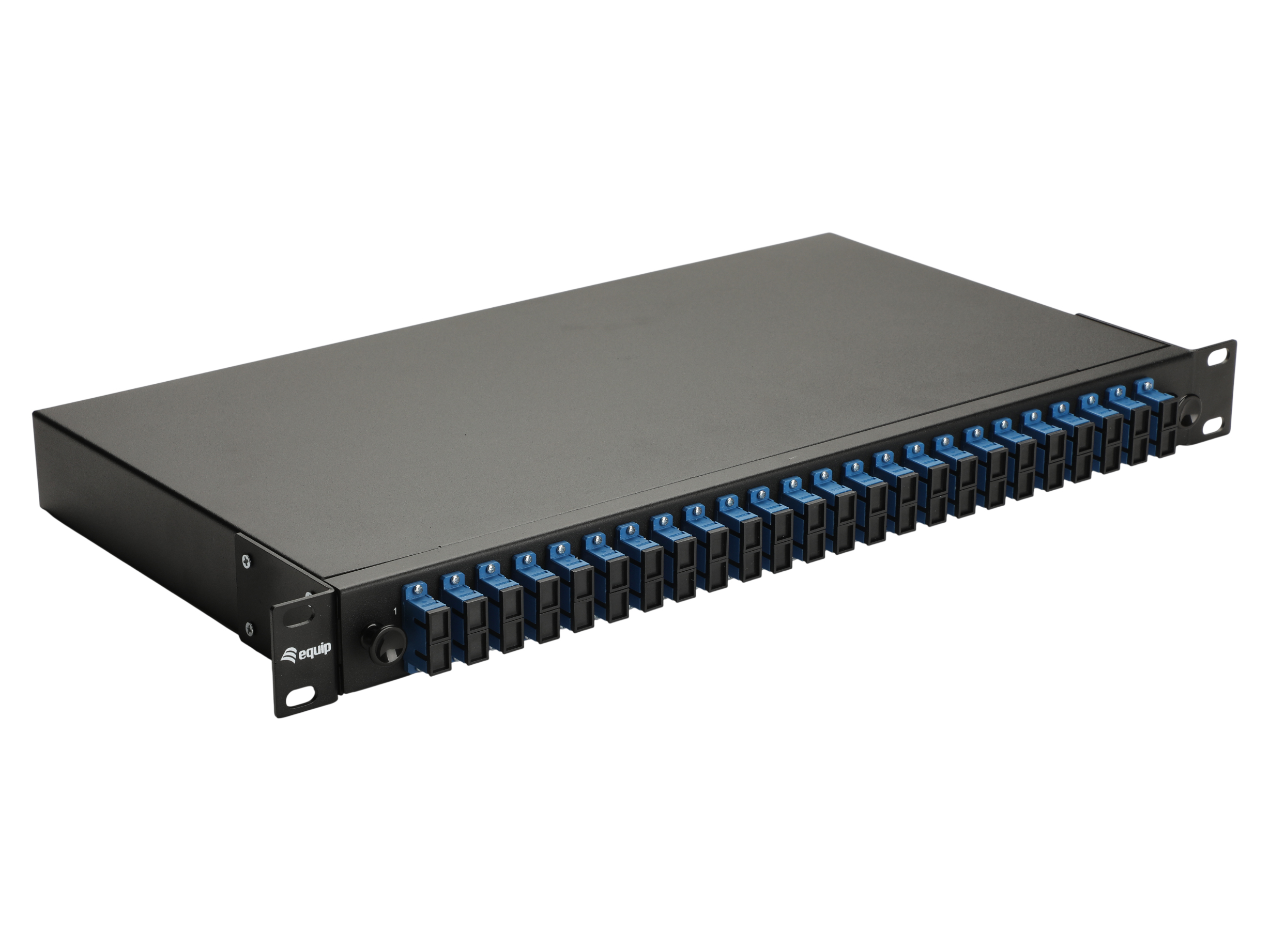 Equip LWL-Spleißkasten 24-Port SC-Duplex OS2 1U komplett sw