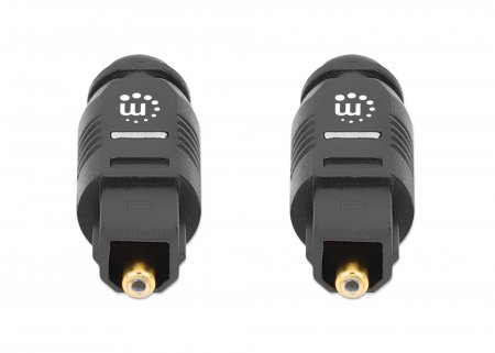 MANHATTAN Toslink Digitales Optisches Audiokabel 2 x Toslink S/PDIF-Stecker 1m vergoldete Kontakte schwarz