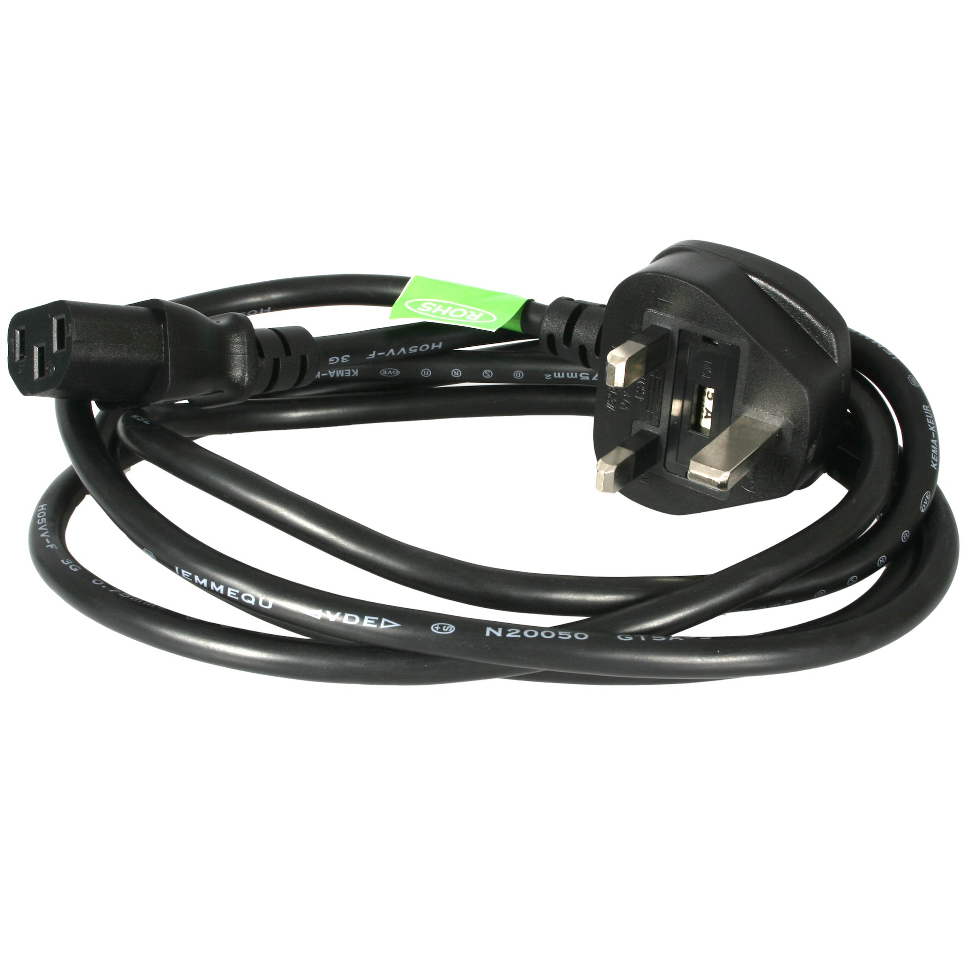 StarTech.com Computer Stromkabel 1,8 m 18AWG BS 1363 auf C13 10A Schwarz
