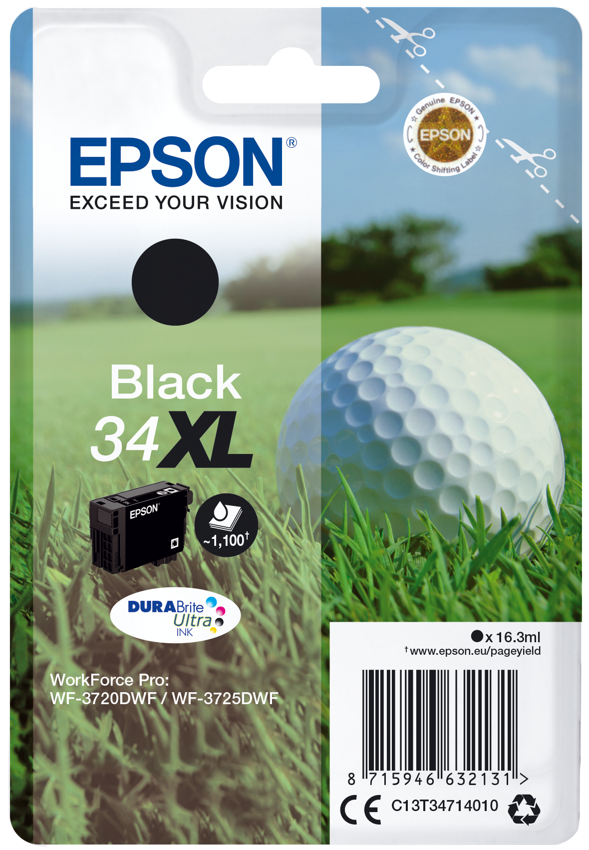 EPSON 34XL / T3471XL (Golfball) schwarz Druckerpatrone