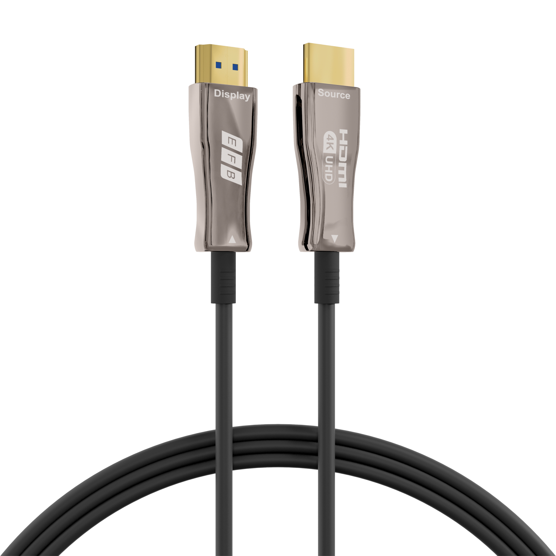 EFB HDMI Glasfaserkabel AOC aktiv 4K60Hz 18 Gbit/s 10m schwarz kompatibel mit HDMI 2.0