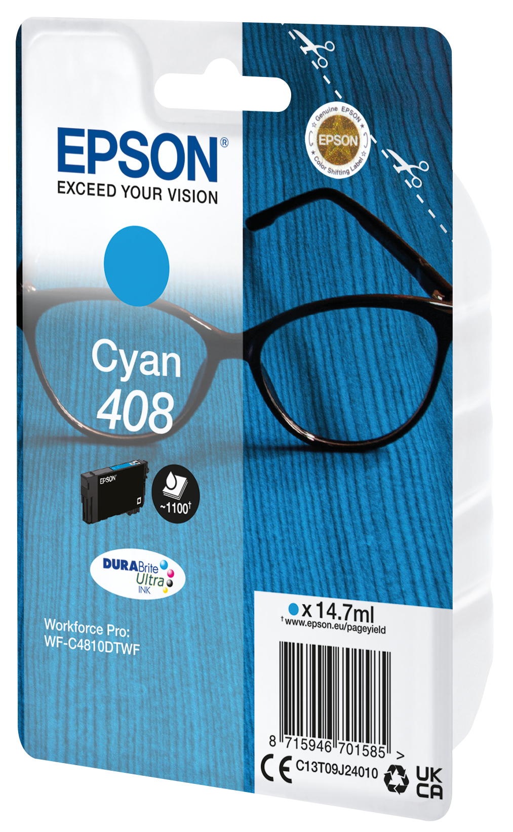 EPSON 408/T09J2 (Brille) cyan Druckerpatrone