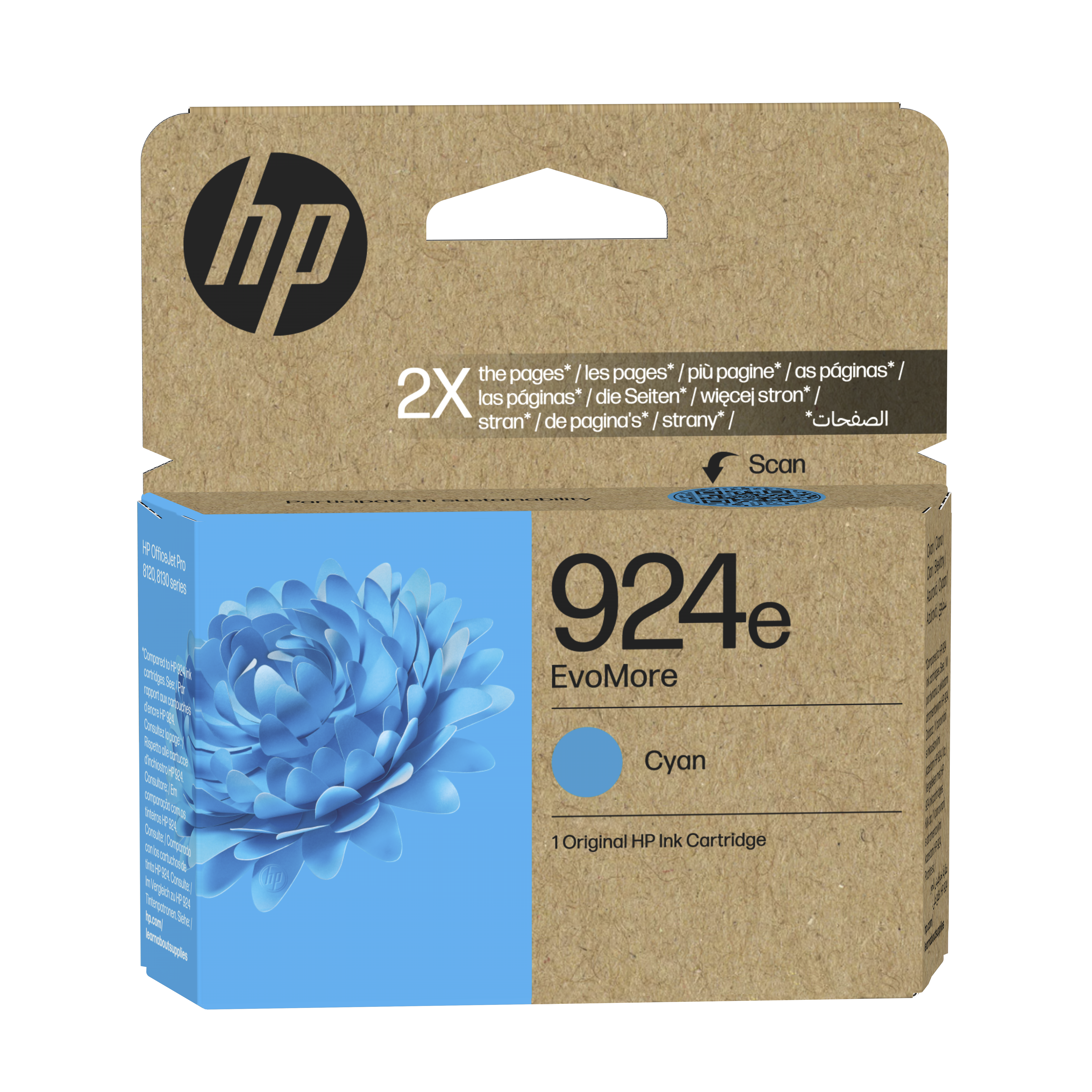 HP 924e(4K0U7NE) cyan Druckerpatrone