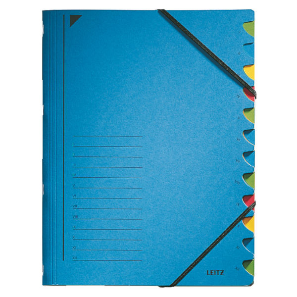 LEITZ Ordnungsmappe 3912 12 Fächer blau, 1 St.