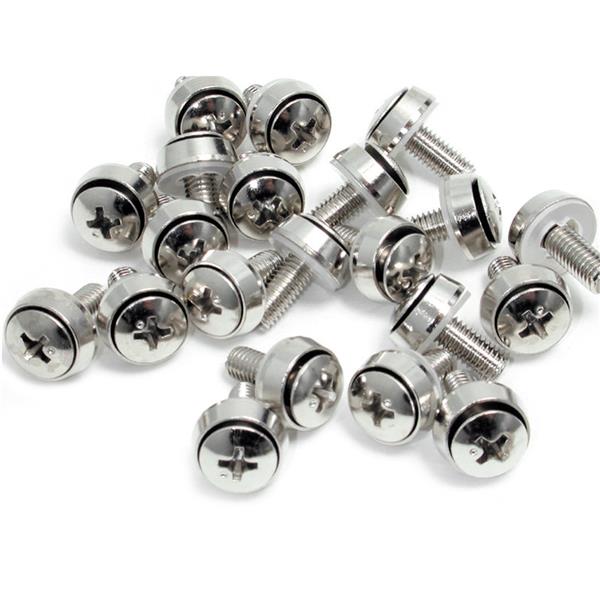 STARTECH.COM M6 x 12mm - Montageschrauben - 100er Pack - M6 Schrauben für Server Rack und Serverschrank