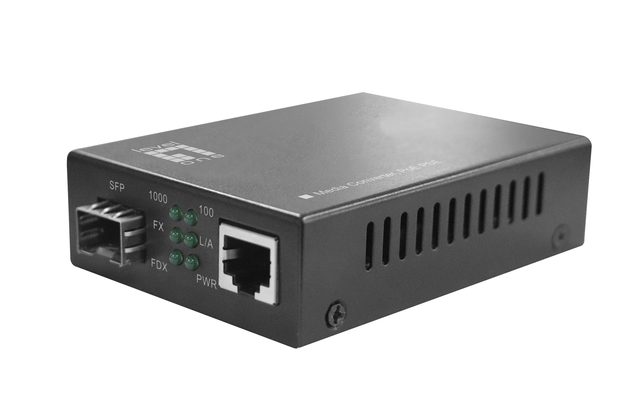LevelOne Media Konverter RJ45->SFP GE PoE PSE 30W