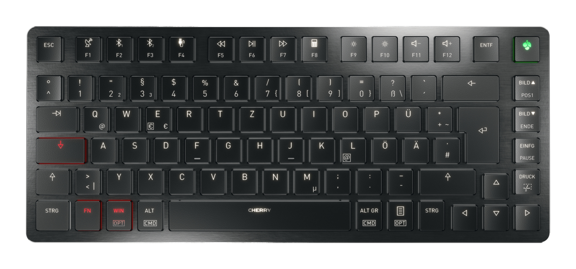 CHERRY KW X ULP 2.0 Mini Wireless Tastatur DE TKL 75% sw